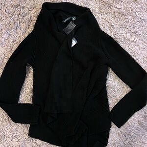Lauren Ralph Lauren black sweater cardigan wrap brand new with tags